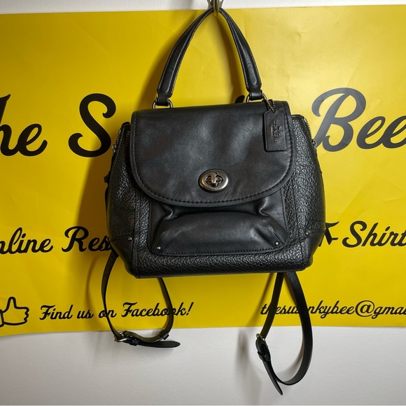 Coach Faye Convertible Pebbled Leather Backpack - Picture 4 of 16